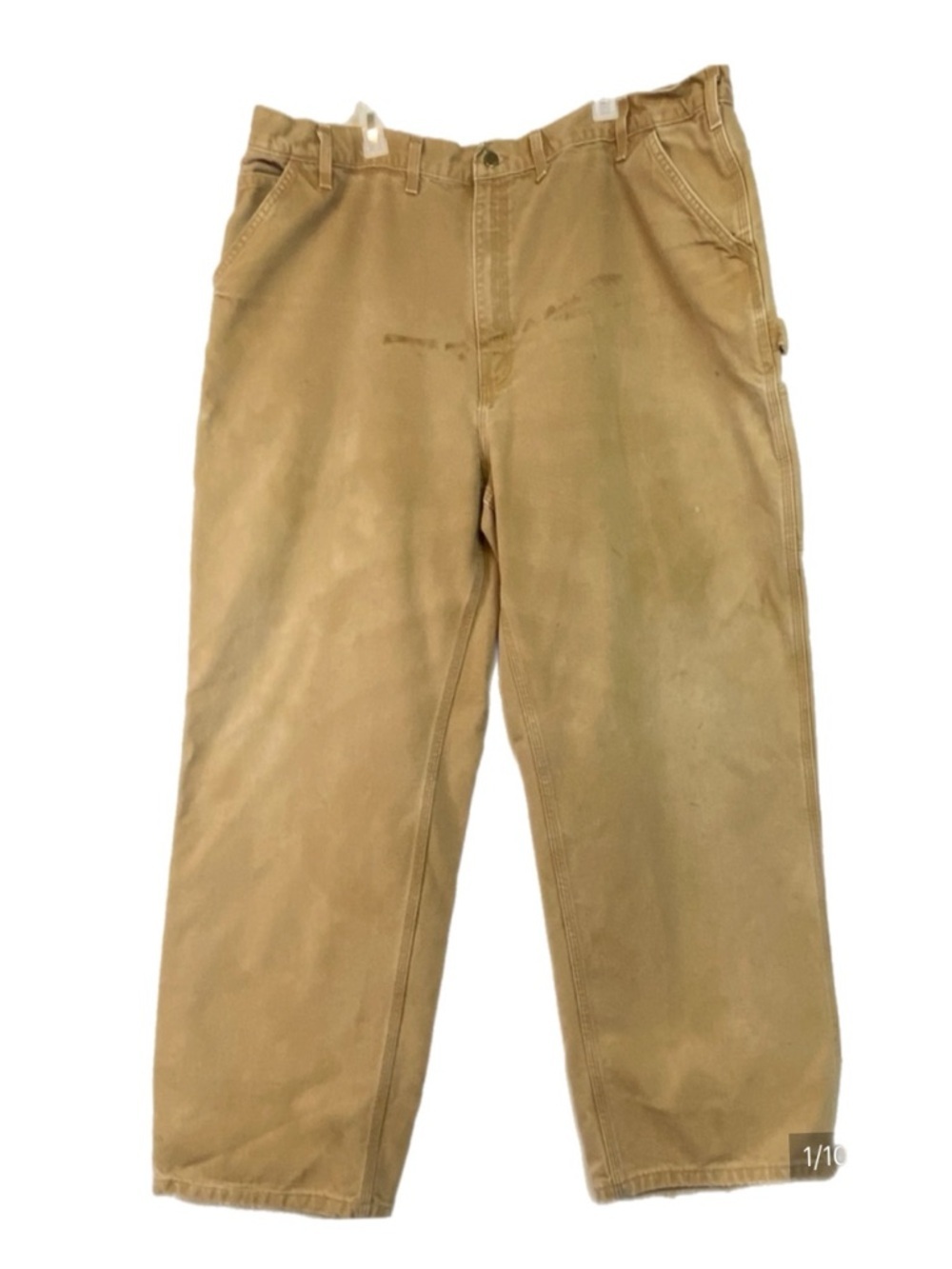 Carhartt Work Pants Utility Dungaree  Carpenter Tan 48x30